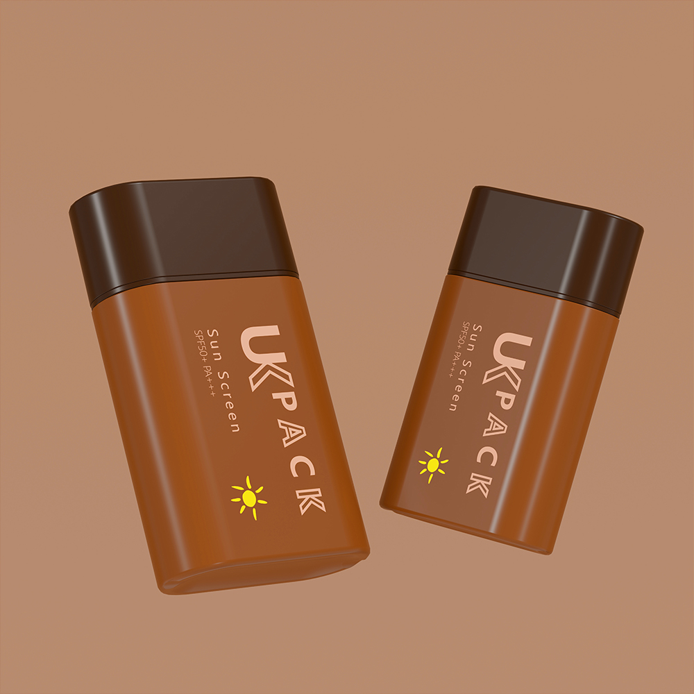 30ml 50ml sunscreen bottle orange sunscreen bottle sunscreen yellow bottle PE sunscreen bottle 2025 new item