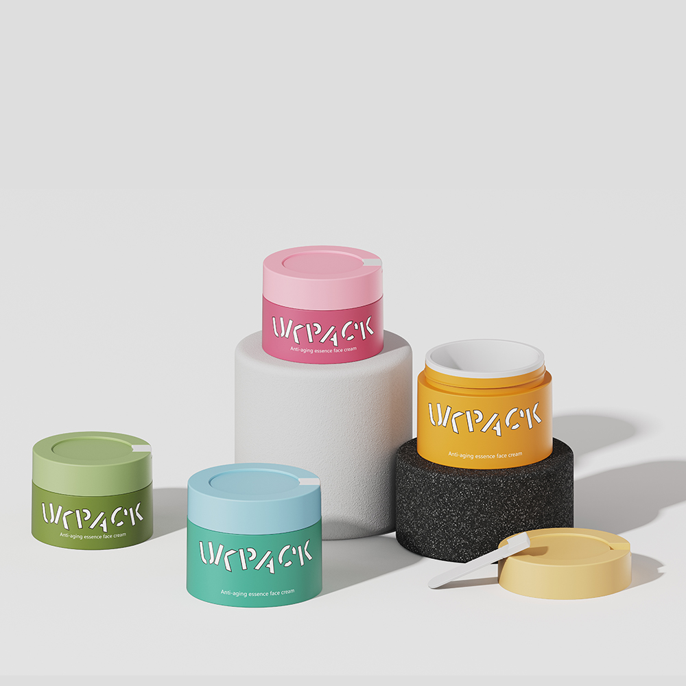 8 oz jars 5oz jars Refillable Cosmetic Cream Jars With Small Scoop 100g 150g 200g for Skin Care Packaging UK602