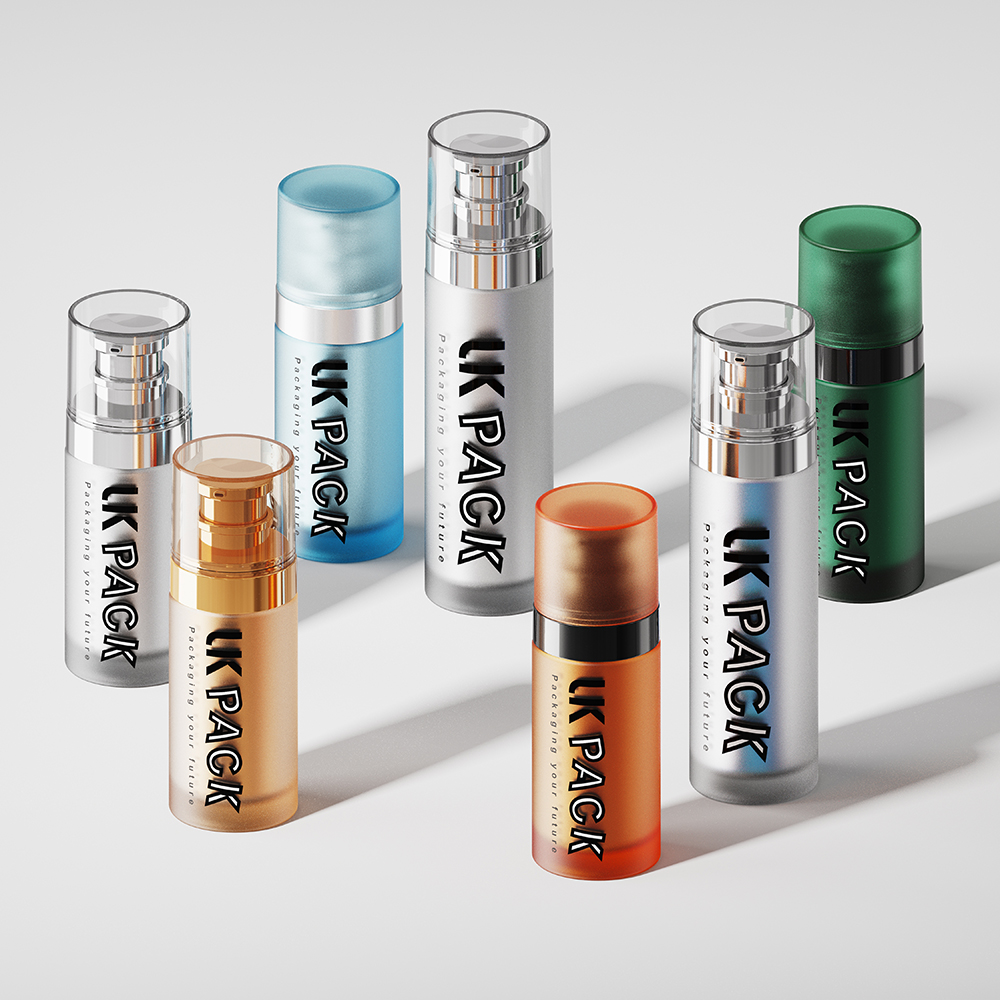 glass airless pump bottles refillable empty airless pump bottle 30g 50g