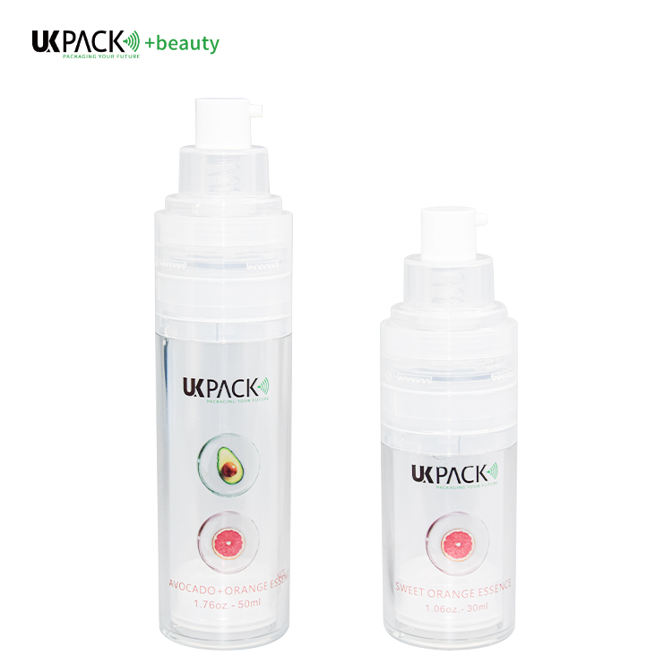 30ml/50ml DUO-Mixed PET Replaceable Airless Bottle Skin Care Packaging UKA84