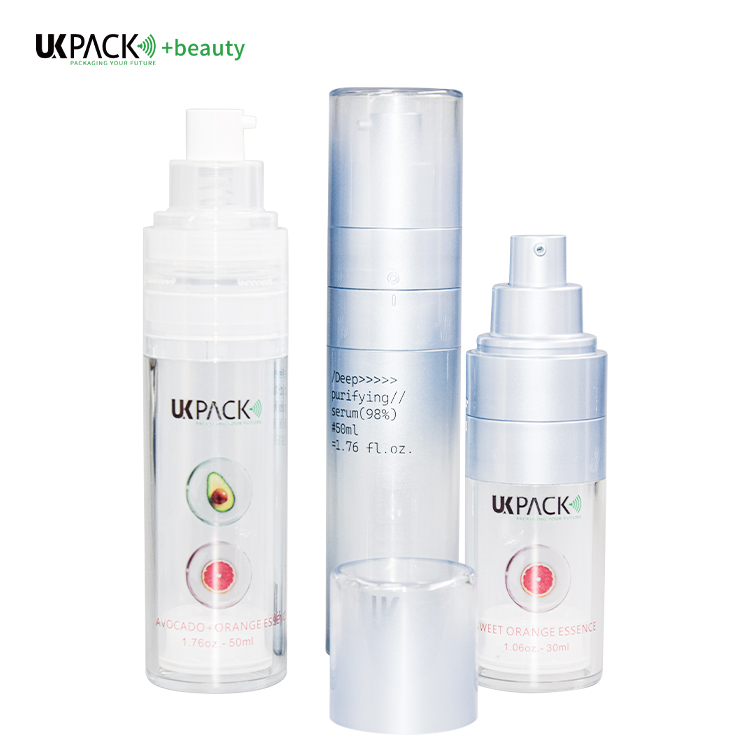 30ml/50ml DUO-Mixed PET Replaceable Airless Bottle Skin Care Packaging UKA84