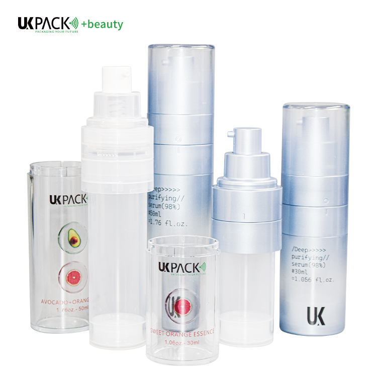 30ml/50ml DUO-Mixed PET Replaceable Airless Bottle Skin Care Packaging UKA84