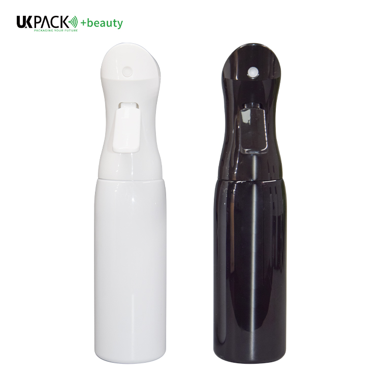 300ml Customized 24mm Caliber PP Pump PET Bottle Magnetic Hair Spray Pump Bottle UK16-6