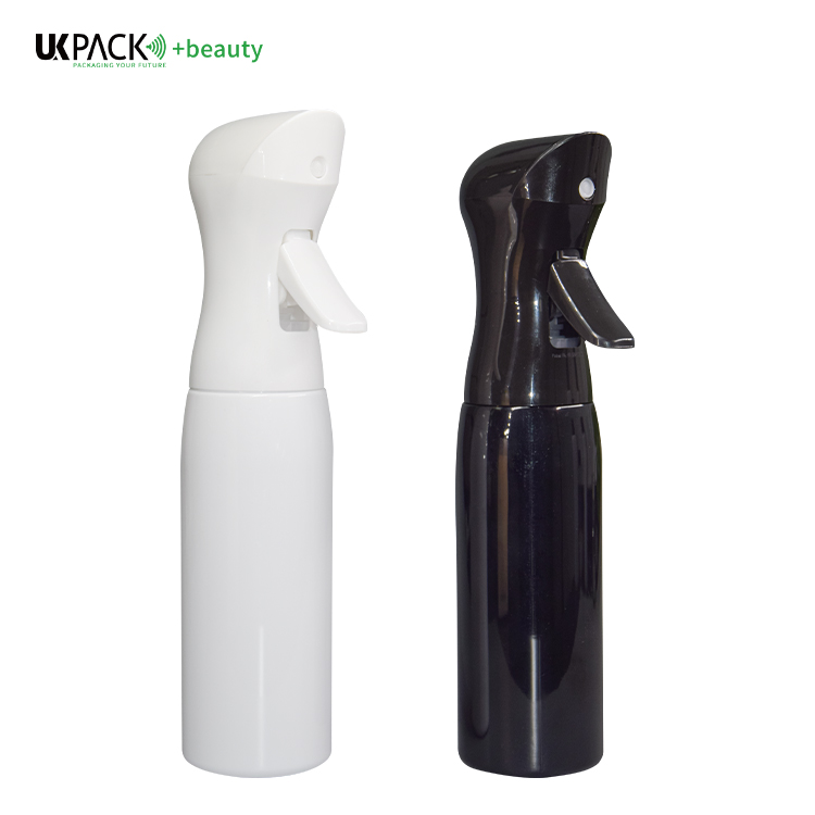 300ml Customized 24mm Caliber PP Pump PET Bottle Magnetic Hair Spray Pump Bottle UK16-6