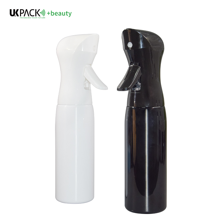 300ml Customized 24mm Caliber PP Pump PET Bottle Magnetic Hair Spray Pump Bottle UK16-6