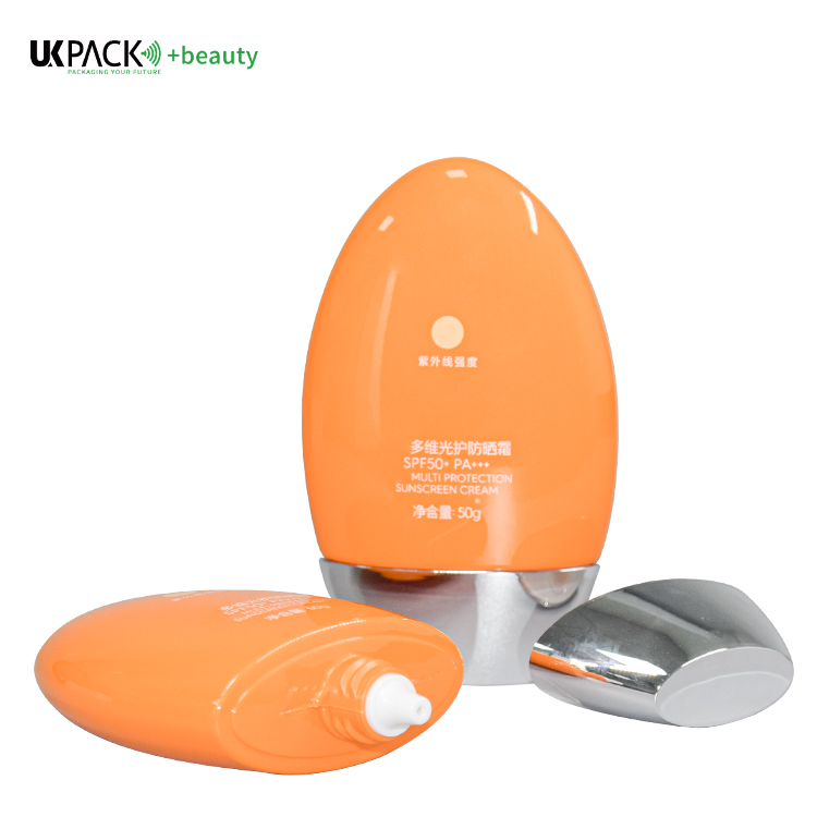 50ml sunscreen orange bottle Skin Care Packaging UKL33E