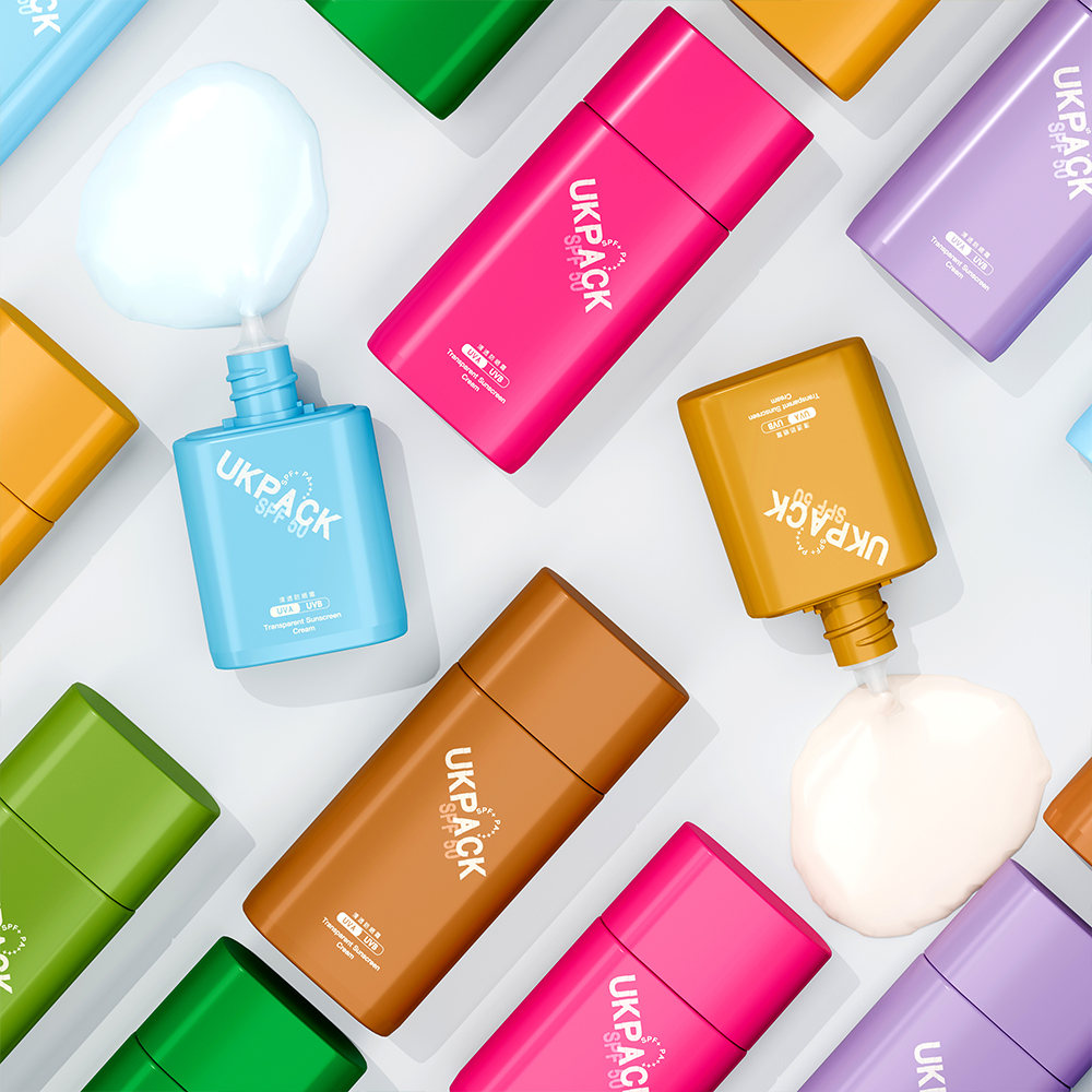 30ml 50ml sunscreen bottle flask sunscreen blue bottle  PE sunscreen bottles