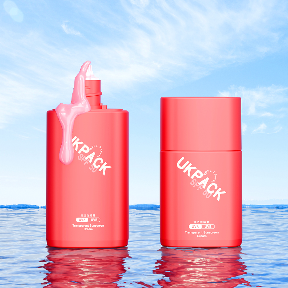 30ml 50ml sunscreen bottle flask sunscreen blue bottle  PE sunscreen bottles