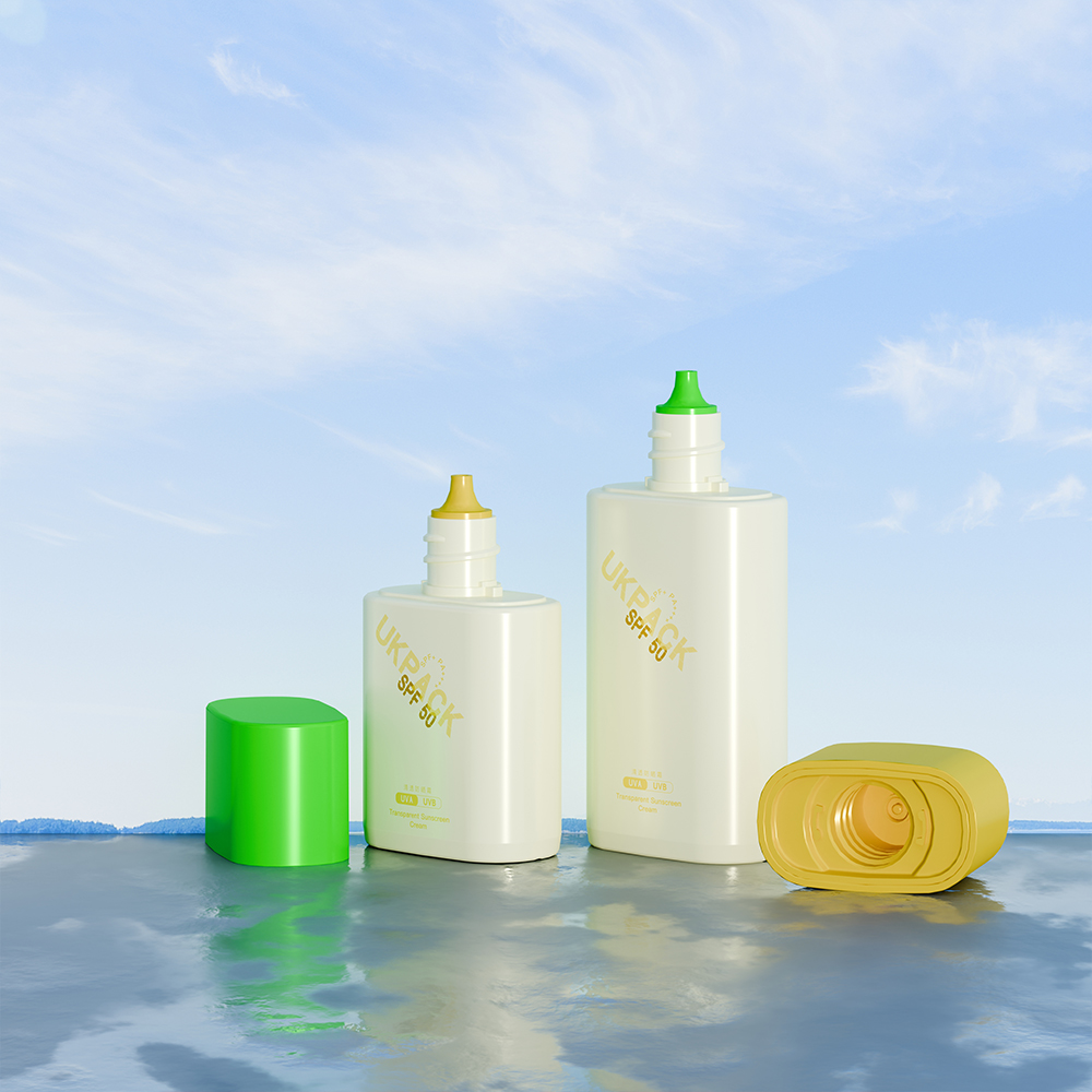 30ml 50ml sunscreen bottle flask sunscreen blue bottle  PE sunscreen bottles