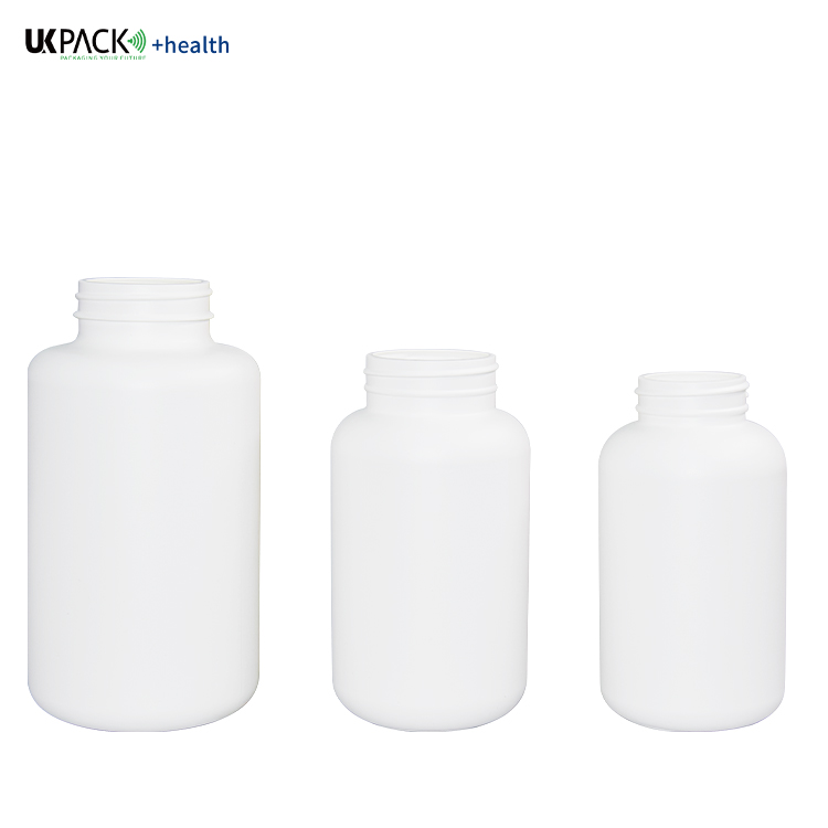400g / 500g / 750g Customized Color And Logo Health Bottle HDPE Medicine VC Bottle UKH17