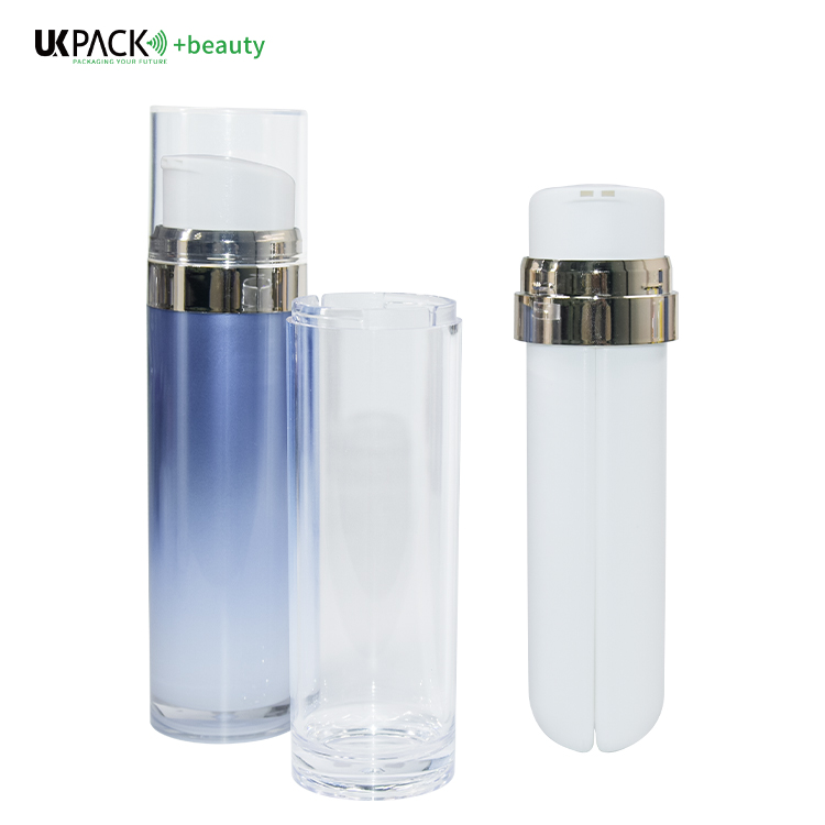 50ml + 50ml PMMA Double Tube Essence Bottle Lotion Pump Bottle UKL10F