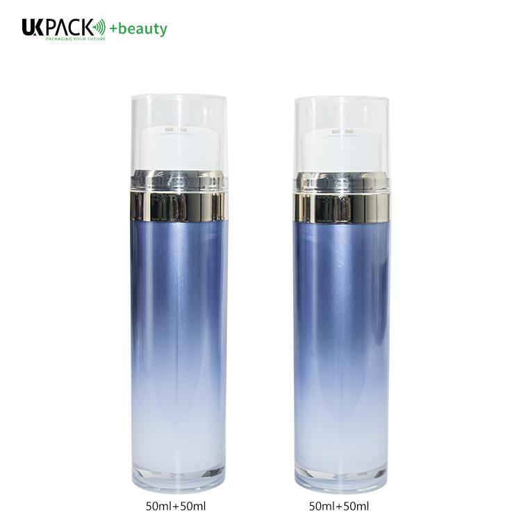 50ml + 50ml PMMA Double Tube Essence Bottle Lotion Pump Bottle UKL10F