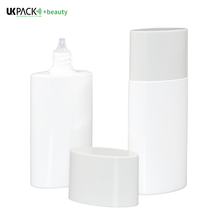 50ml PE Grey And White Sunscreen Bottle Lotion Hand Cream Bottle UKL33B