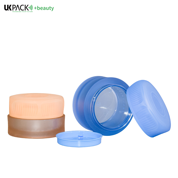 30g/ 50g Customized One Click Cream Jar Face Cream Hair Cream Container Skin Care Packaging Push Botton Cap UKC69C