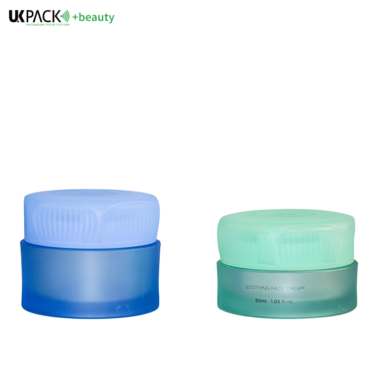 30g/ 50g Customized One Click Cream Jar Face Cream Hair Cream Container Skin Care Packaging Push Botton Cap UKC69C