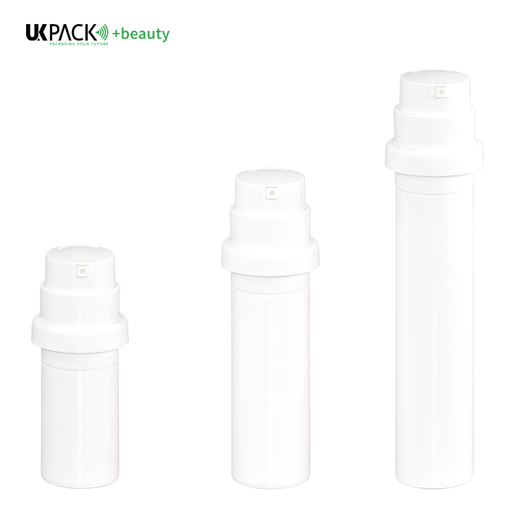 15ml 30ml 50ml Airless Pump Container Left Right Lock No Covers Attractive Packaging For Cosmetics