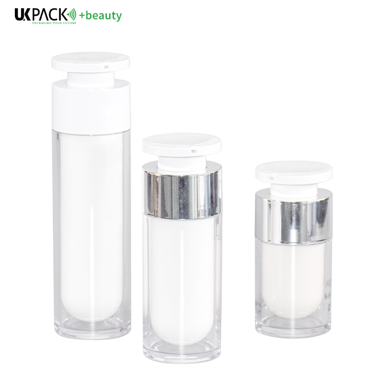 Effective Dispensing AS Airless Pump Bottles 15ml 30ml 50ml Electroplating Processed