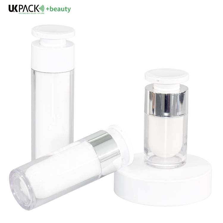 Effective Dispensing AS Airless Pump Bottles 15ml 30ml 50ml Electroplating Processed