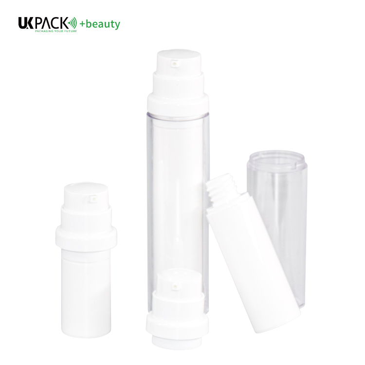 15ml 30ml 50ml Airless Pump Container Left Right Lock No Covers Attractive Packaging For Cosmetics