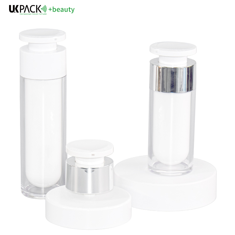 Effective Dispensing AS Airless Pump Bottles 15ml 30ml 50ml Electroplating Processed