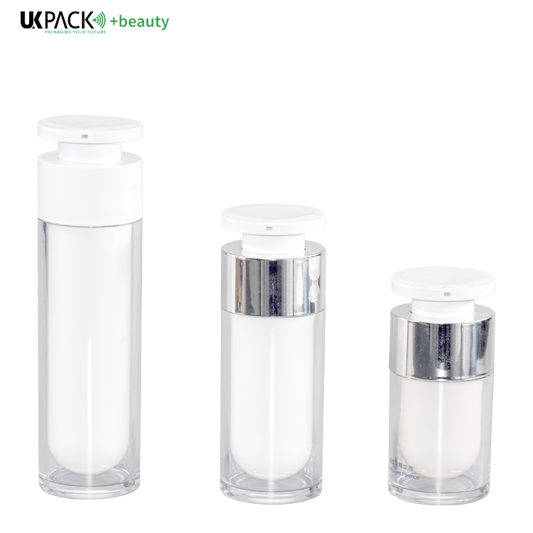 Effective Dispensing AS Airless Pump Bottles 15ml 30ml 50ml Electroplating Processed