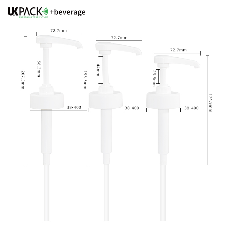 Plastic 38/400 Pump of Syrup  5/8/10ml Beverage Liquid Output Dosage
