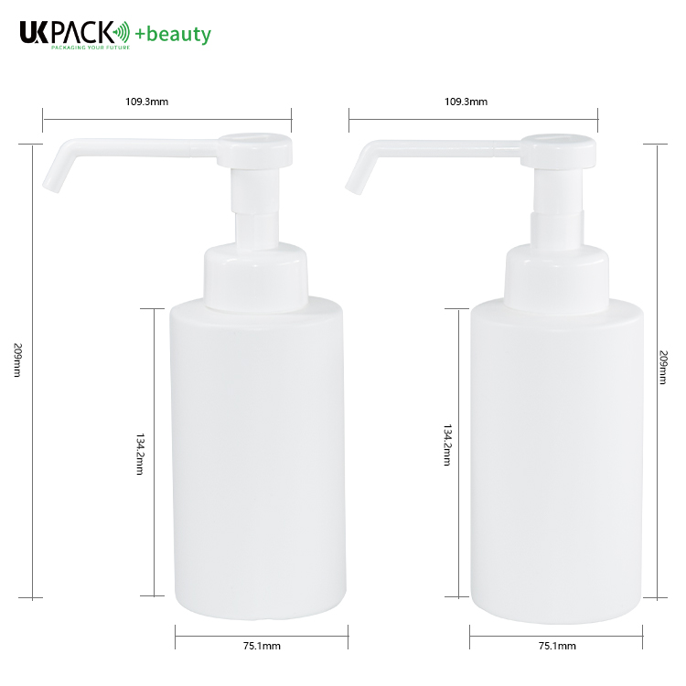 500ml HDPE Skin Care Packaging Foam Pump Bottle Customized Facial Cleanser Bottle UKF25