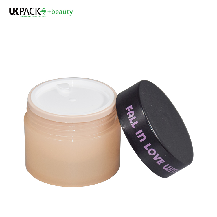 Plastic PP Double Layer Cream Jar 50g With White Lid