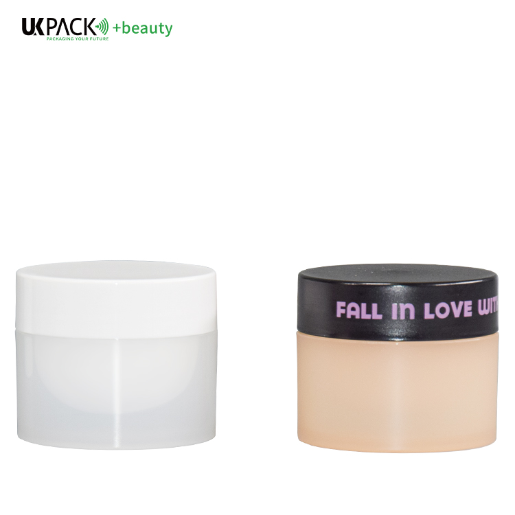 Plastic PP Double Layer Cream Jar 50g With White Lid