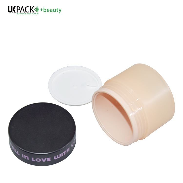 Plastic PP Double Layer Cream Jar 50g With White Lid