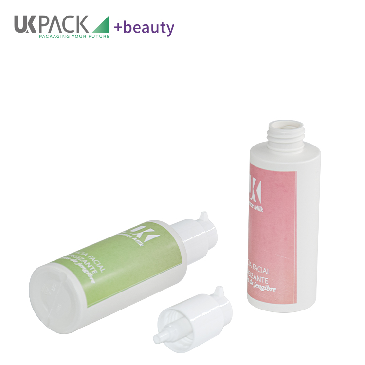 PMU Inorganic Biodegradable Packaging Bottle With PP PCCR Cream Pump For Lotions 100ml