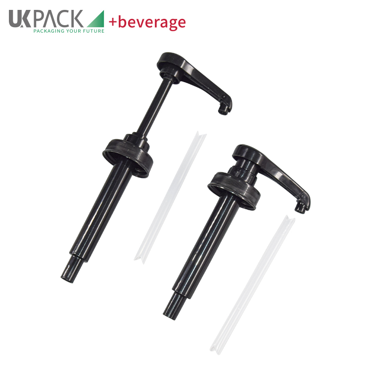 Food Grade PP Black 1/4 Ounce Syrup Pump Dispenser For 38-400 Closure Gallon Container