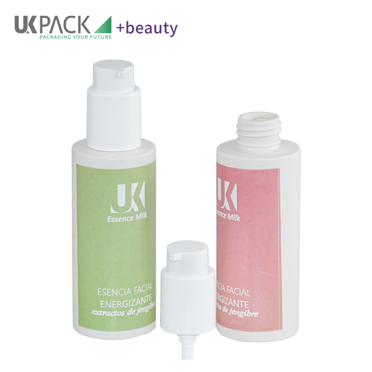 PMU Inorganic Biodegradable Packaging Bottle With PP PCCR Cream Pump For Lotions 100ml