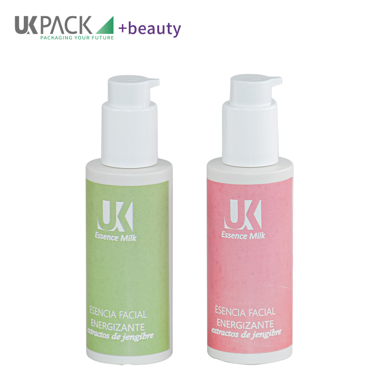 PMU Inorganic Biodegradable Packaging Bottle With PP PCCR Cream Pump For Lotions 100ml