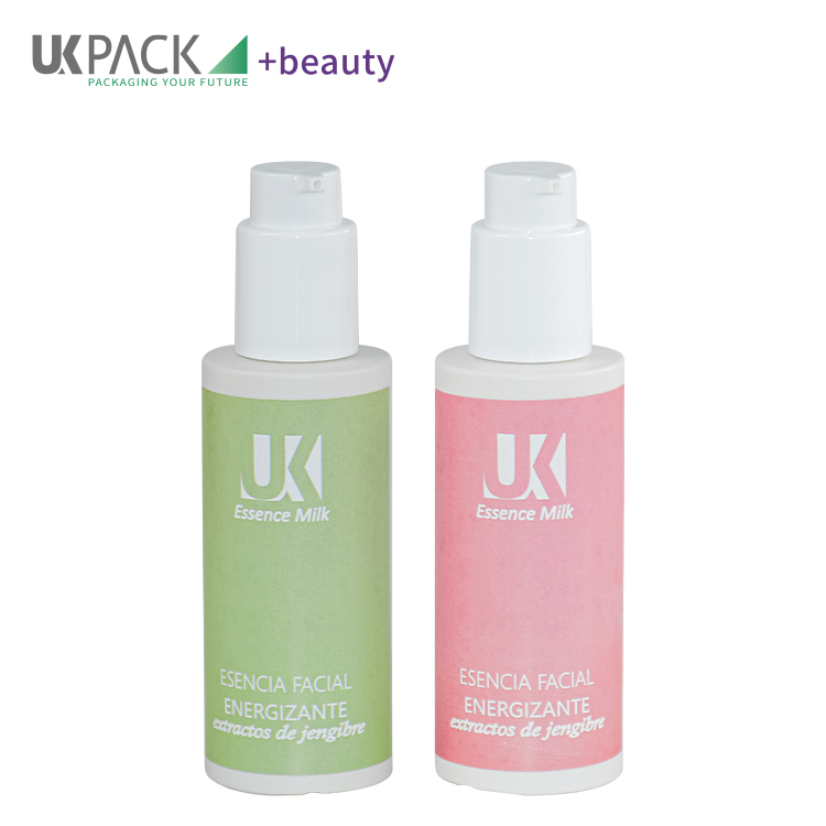 PMU Inorganic Biodegradable Packaging Bottle With PP PCCR Cream Pump For Lotions 100ml