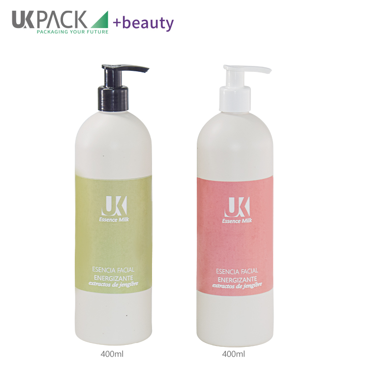 PMU Inorganic Biodegradable Shampoo Bottle 400ml With PP Mono Lotion Pump
