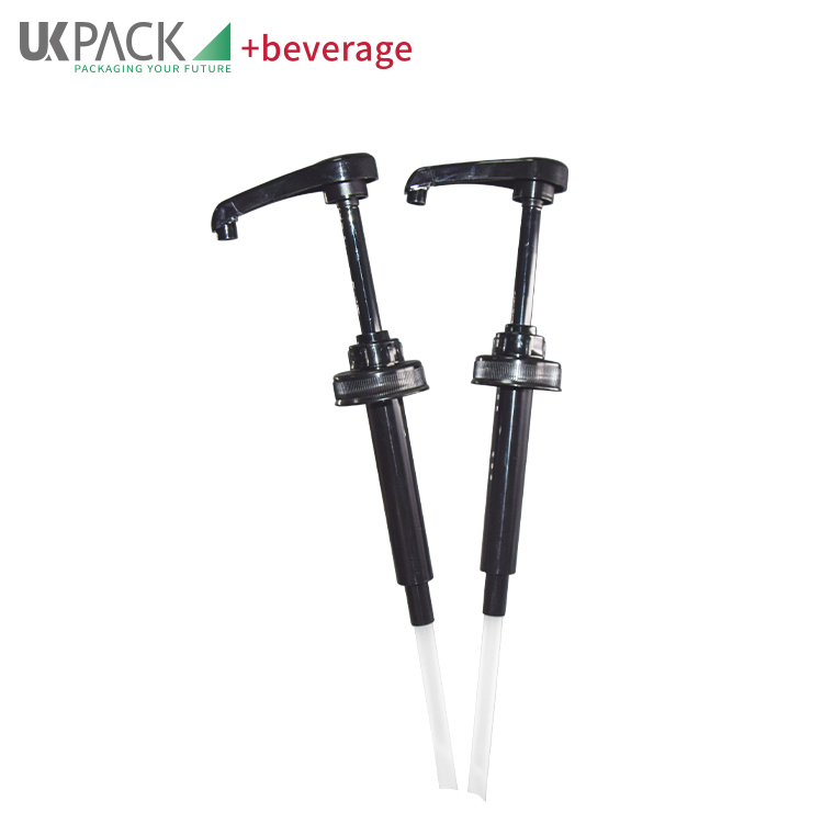 Food Grade PP Black 1/4 Ounce Syrup Pump Dispenser For 38-400 Closure Gallon Container
