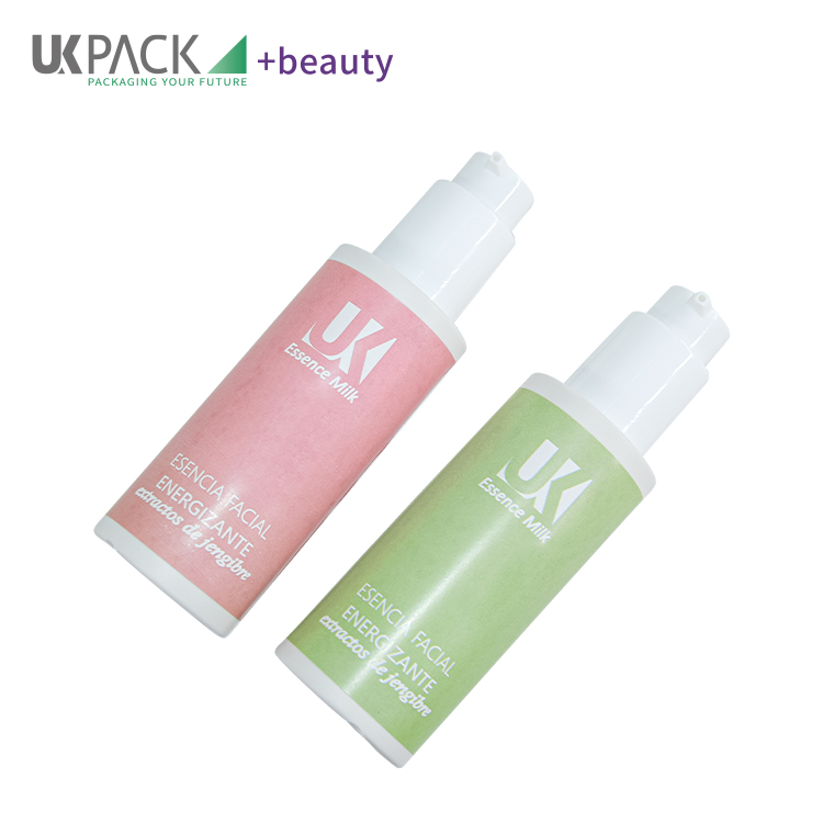 PMU Inorganic Biodegradable Packaging Bottle With PP PCCR Cream Pump For Lotions 100ml