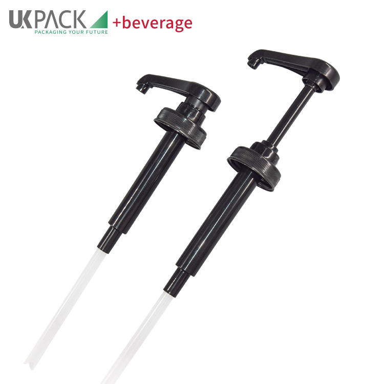 Food Grade PP Black 1/4 Ounce Syrup Pump Dispenser For 38-400 Closure Gallon Container