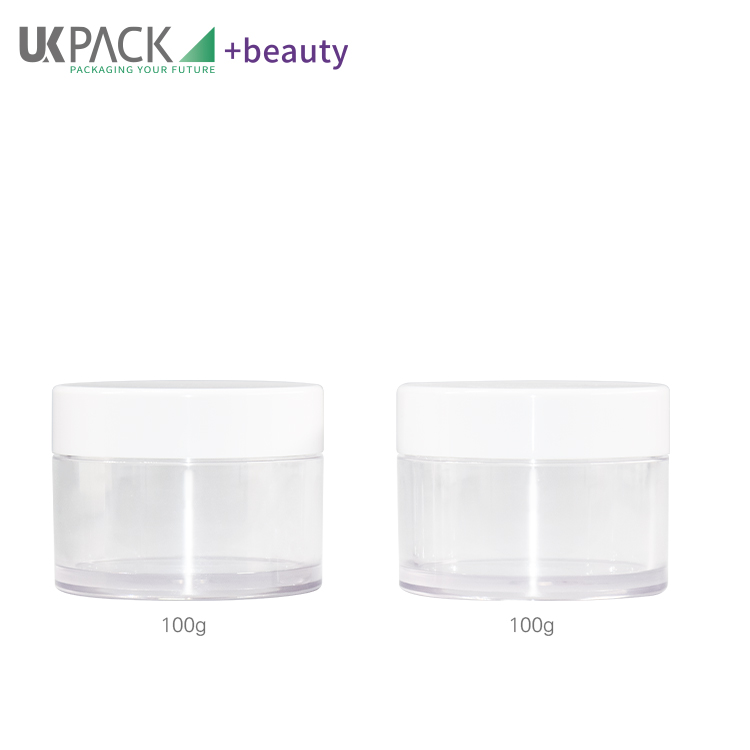 PET PCR 100g Cream Jar With Digging Spoon Cosmetic Skincare Jar Packaging