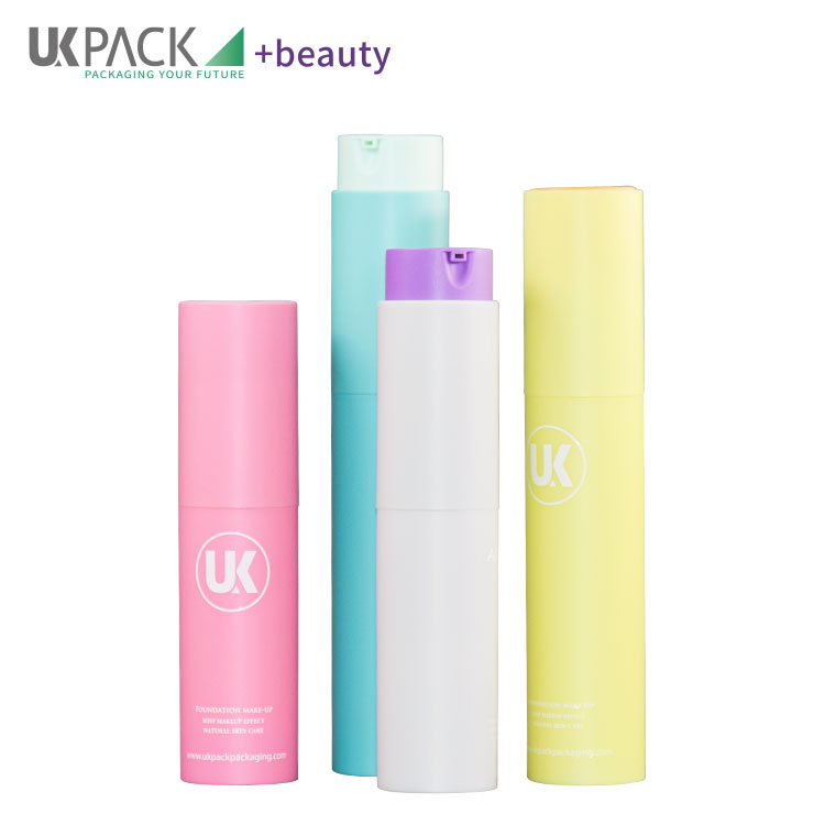 PP Rotary Airless Pump Bottles Refillable Packaging For Cosmetics Detachable Container