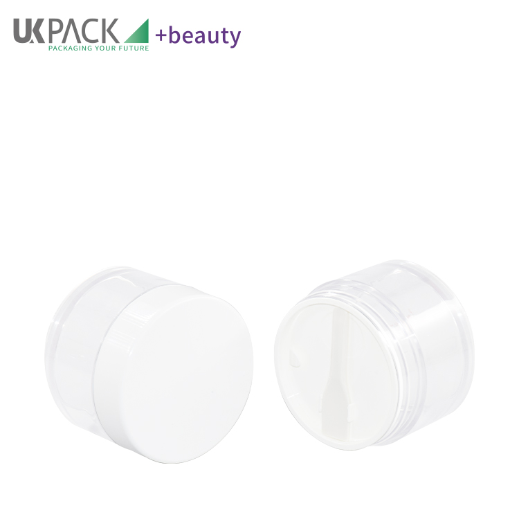 PET PCR 100g Cream Jar With Digging Spoon Cosmetic Skincare Jar Packaging