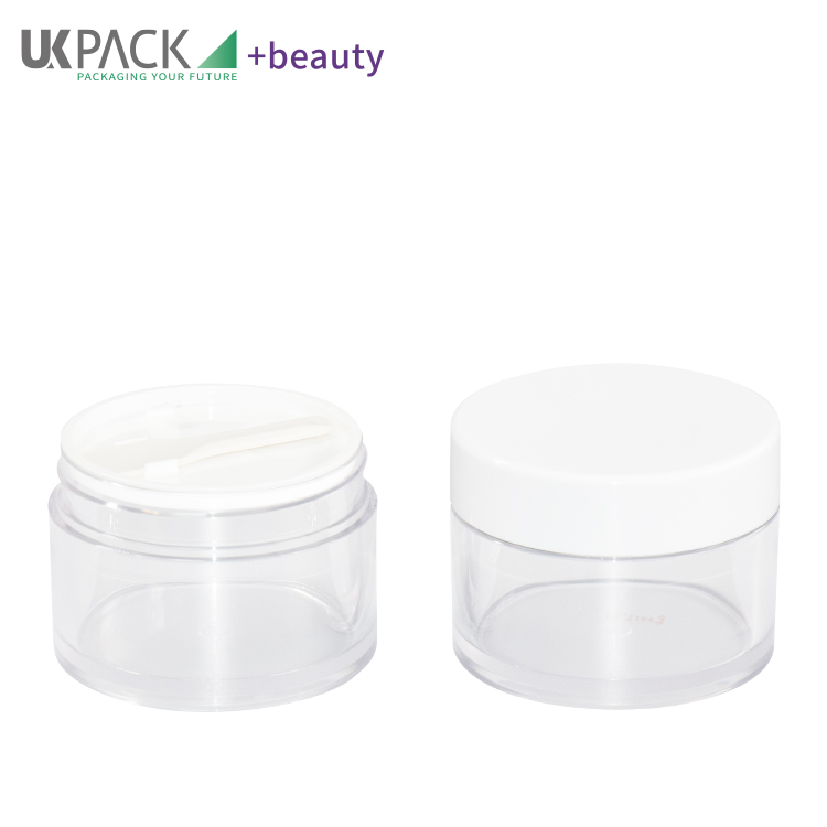 PET PCR 100g Cream Jar With Digging Spoon Cosmetic Skincare Jar Packaging