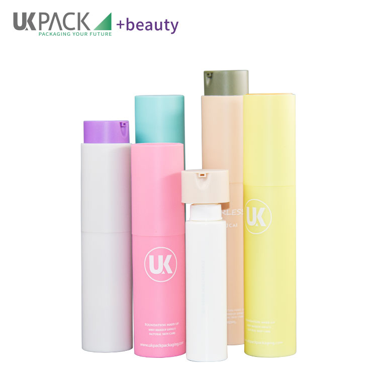 PP Rotary Airless Pump Bottles Refillable Packaging For Cosmetics Detachable Container