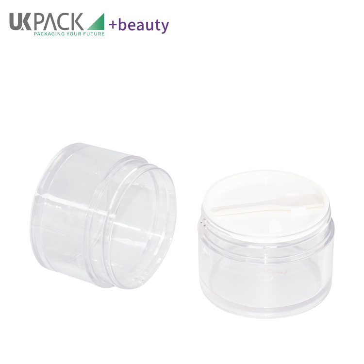 PET PCR 100g Cream Jar With Digging Spoon Cosmetic Skincare Jar Packaging