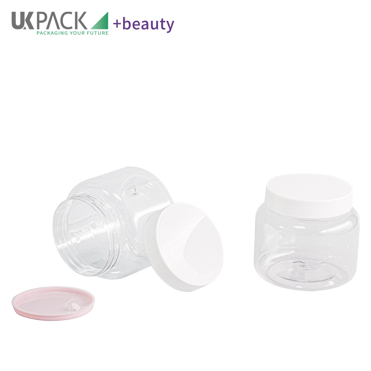 Recyclable Material 300ml PET Cream Jar Cosmetic Body Lotion Skincare Packaging