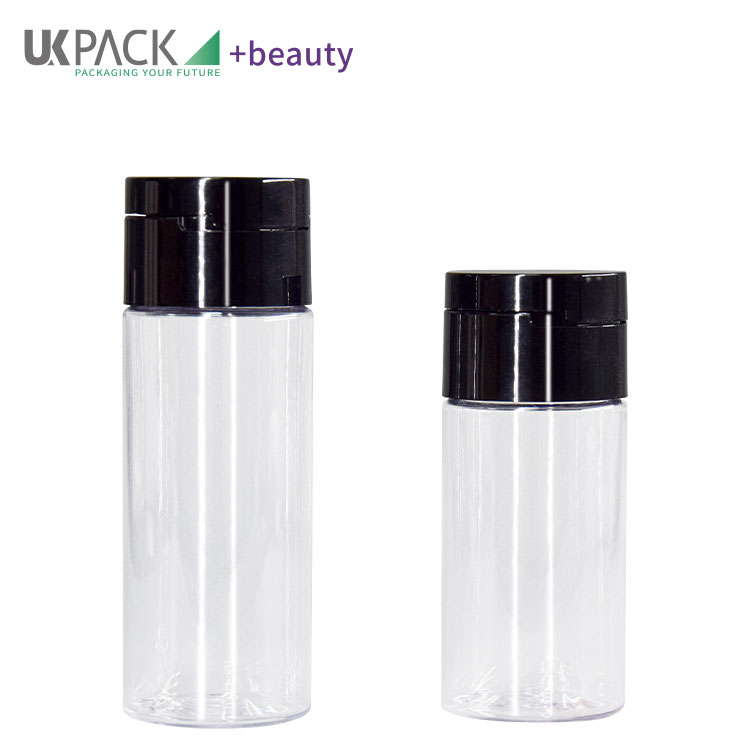 100g 150g PETG Cosmetic Pump Bottle Mens Skincare Packaging For Talcum Loose Powders