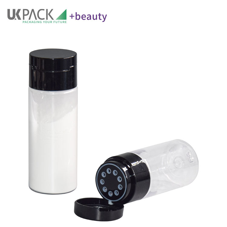 100g 150g PETG Cosmetic Pump Bottle Mens Skincare Packaging For Talcum Loose Powders