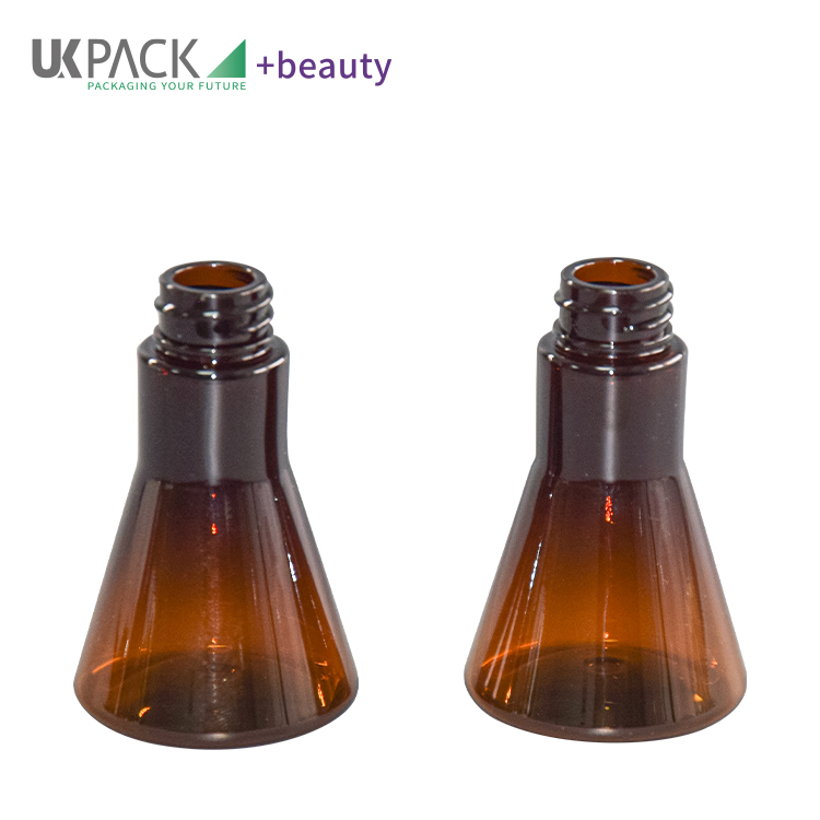 Brown color PET 20ml Cosmetic essence packaging dropper bottle