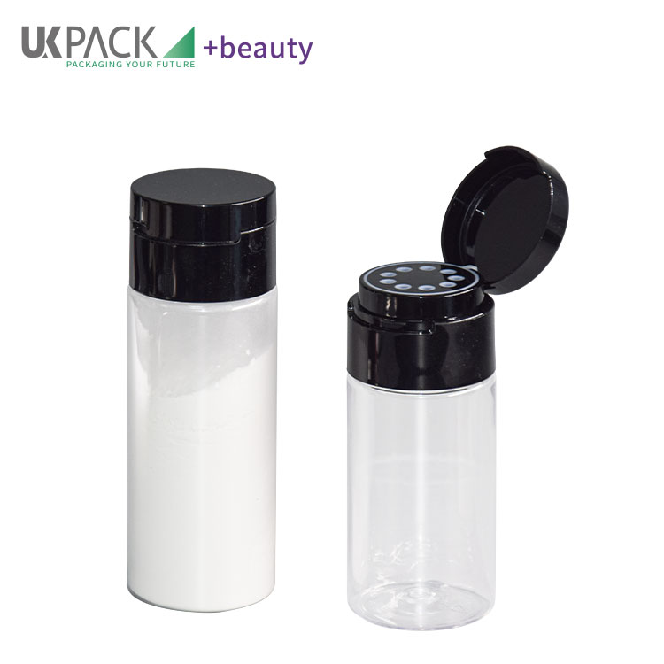 100g 150g PETG Cosmetic Pump Bottle Mens Skincare Packaging For Talcum Loose Powders